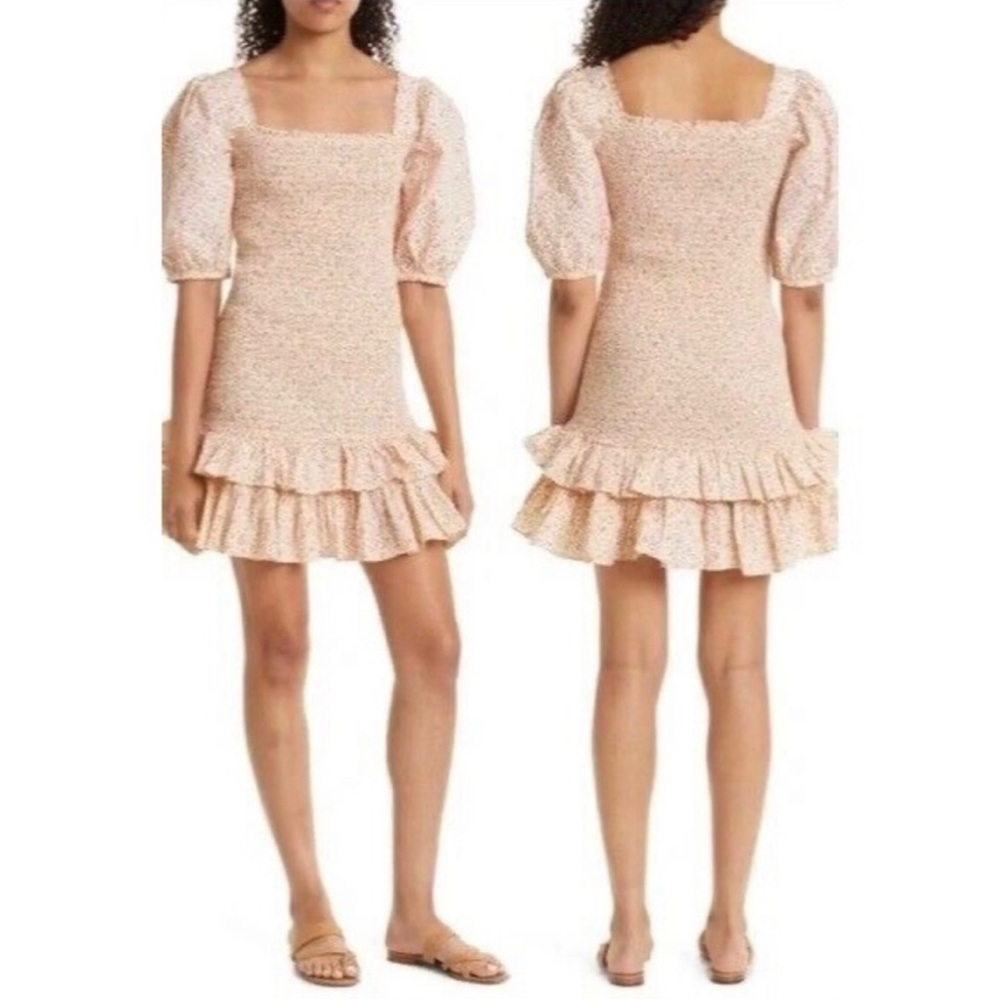 byTiMo Floral Print Puff Sleeve Mini Dress
